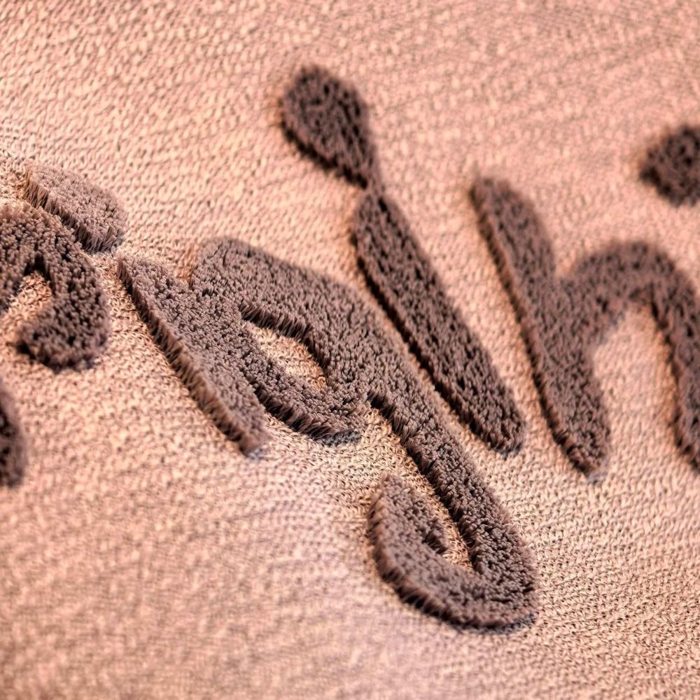 Toothbrush Embroidery decoration craft on custom apparel by Huaxing Apparel