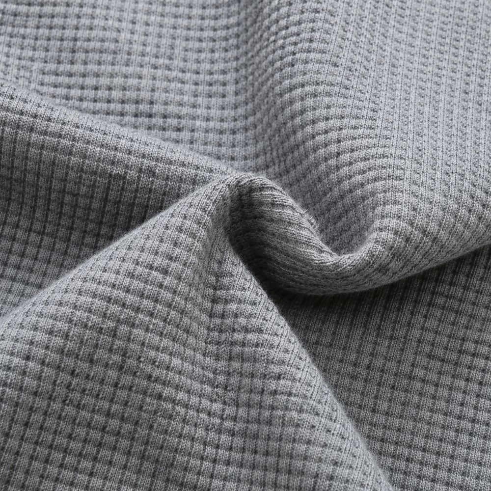 Waffle Knit fabric option for custom streetwear production at Huaxing Apparel