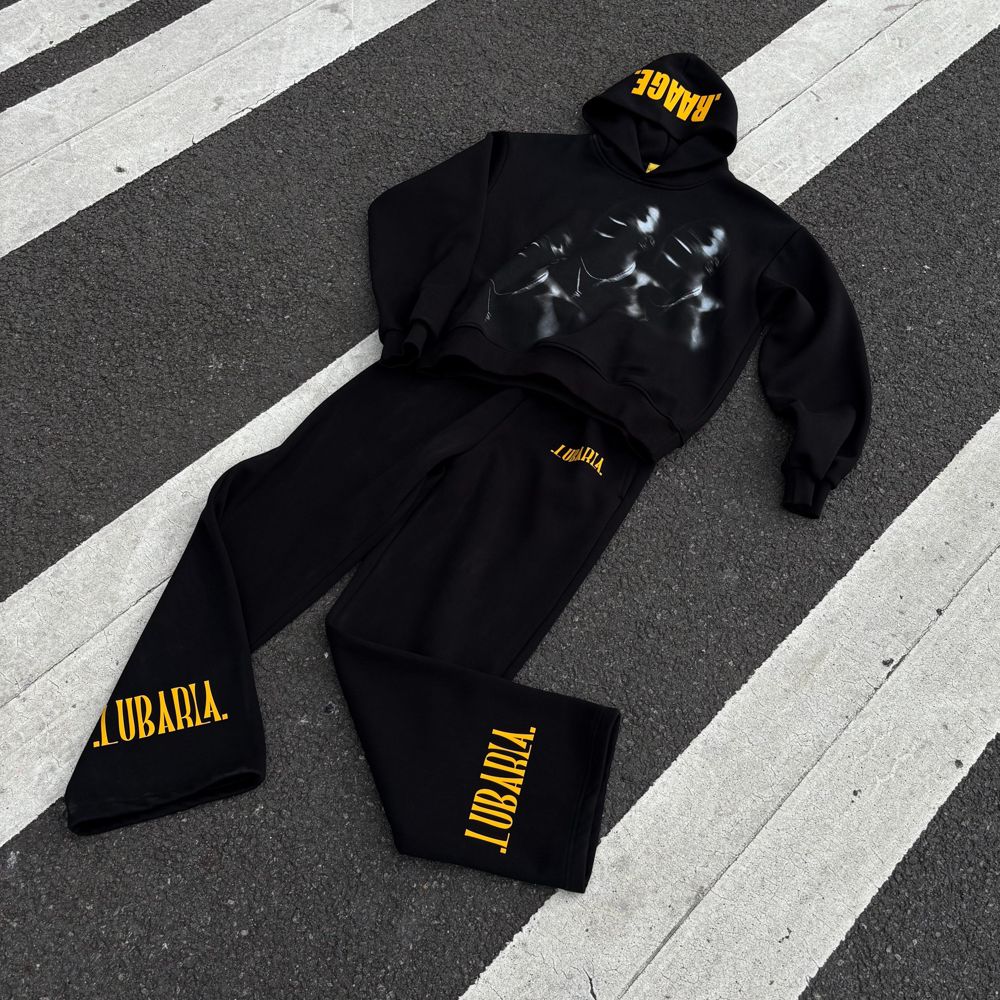 Custom Hoodie Set in Bonded Fleece 510GSM with DTG printing, Silicone printing manufactured by Huaxing Apparel