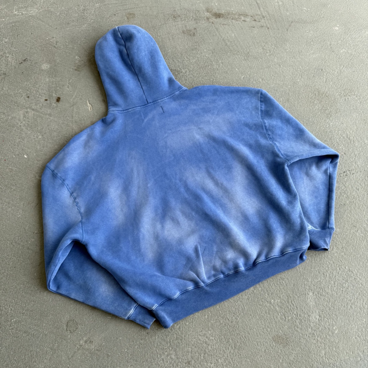 Sun-Faded Blue — custom apparel technique at Huaxing Apparel, Dongguan
